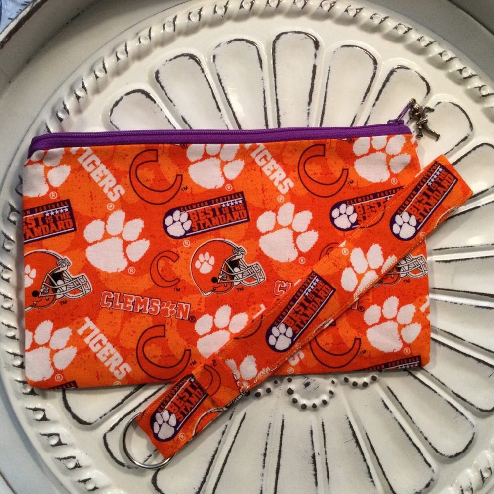 CLEMSON Tigers BAG & KEYCHAIN - Picture 1 of 7